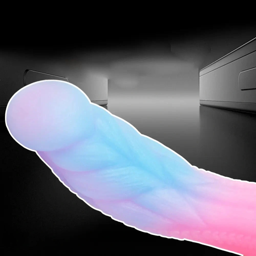 7.67in Luminous Silicone Soft Dragon Dildo For Women Men Masturbation