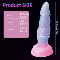 7.67in Luminous Soft Silicone Monster Dildo Sex Toy For Women Sex