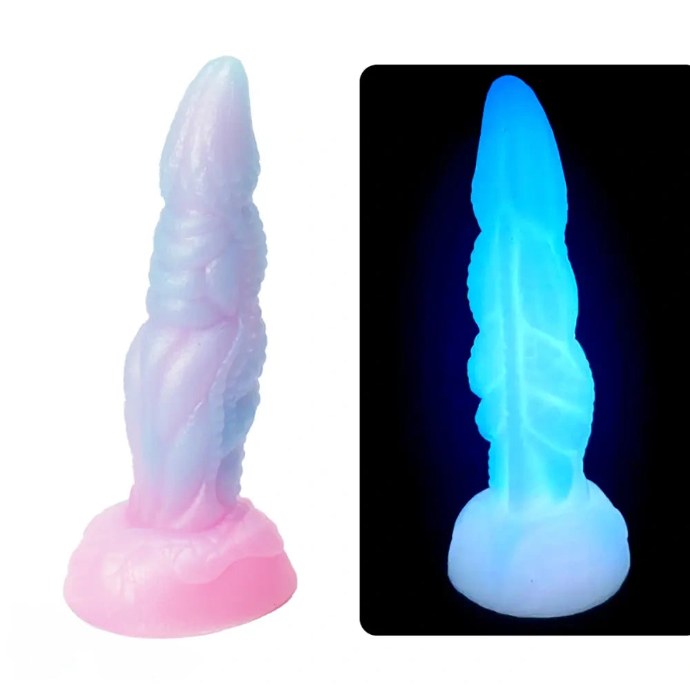 7.67in Luminous Soft Silicone Monster Dildo Sex Toy For Women Sex