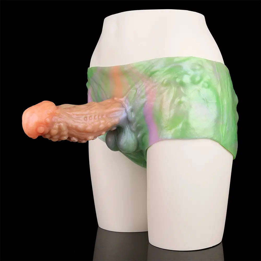 7.67in Monster Hollow Dildo Harness Pants Strap on Cock Fantasy Dildo