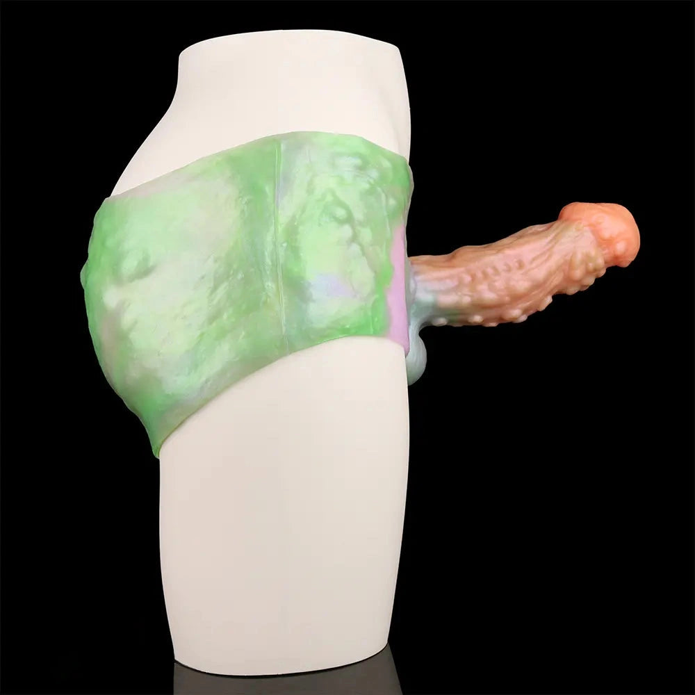 7.67in Monster Hollow Dildo Harness Pants Strap on Cock Fantasy Dildo