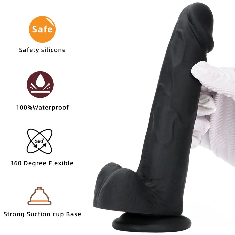 7.67in Premium Silicone Soft Mixed Color Dildo For Anal Masturbation