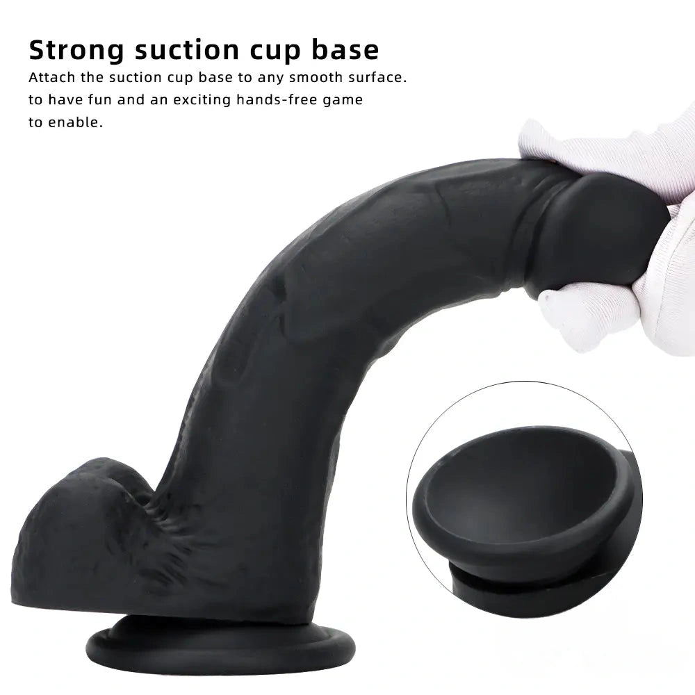 7.67in Premium Silicone Soft Mixed Color Dildo For Anal Masturbation