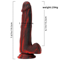 7.67in Premium Silicone Soft Mixed Color Dildo For Anal Masturbation