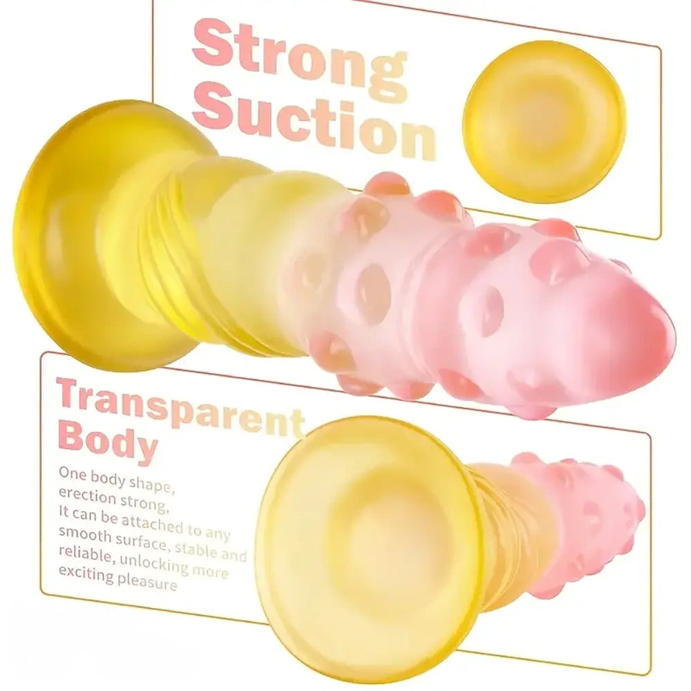 7.67in PVC Spiked Anal Prostate Butt Dildo For Penis G-spot Anal Game