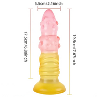 7.67in PVC Spiked Anal Prostate Butt Dildo For Penis G-spot Anal Game