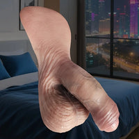 7.67in Sexy Foreskin Uncut Ultra Soft Realistic Toy Silicone Hanging Dildo