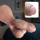 7.67in Sexy Foreskin Uncut Ultra Soft Realistic Toy Silicone Hanging Dildo