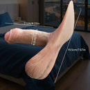 7.67in Sexy Foreskin Uncut Ultra Soft Realistic Toy Silicone Hanging Dildo