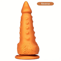 7.67in Sharp Head Spiked Silicone Soft Dildo For G-Spot Stimulation