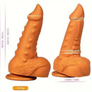 7.67in Sharp Head Spiked Silicone Soft Dildo For G-Spot Stimulation