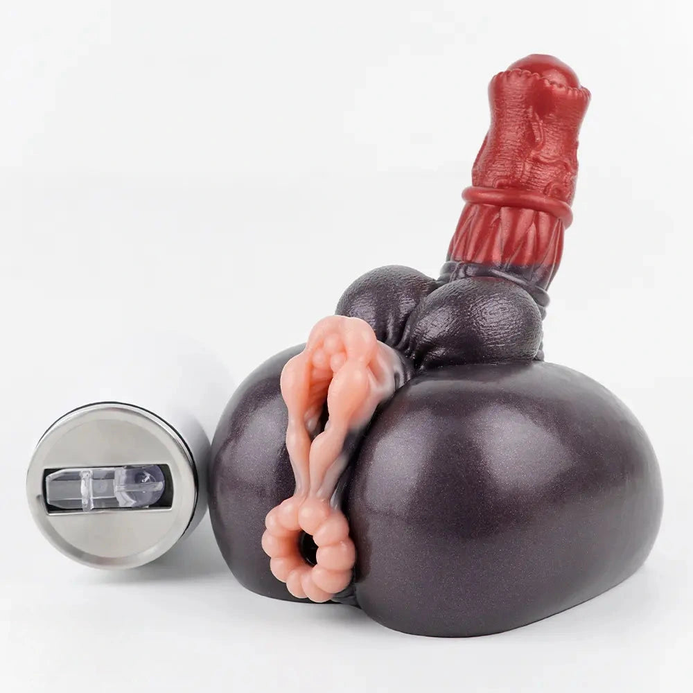 7.67in Silicone Fantasy Horse Dildo Masturbator Heavy Duty Suction Cup