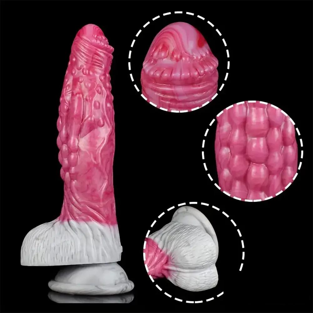 7.67in Silicone Fantasy Soft Dildo For G-Spot Anal Stimulation Adult Toy