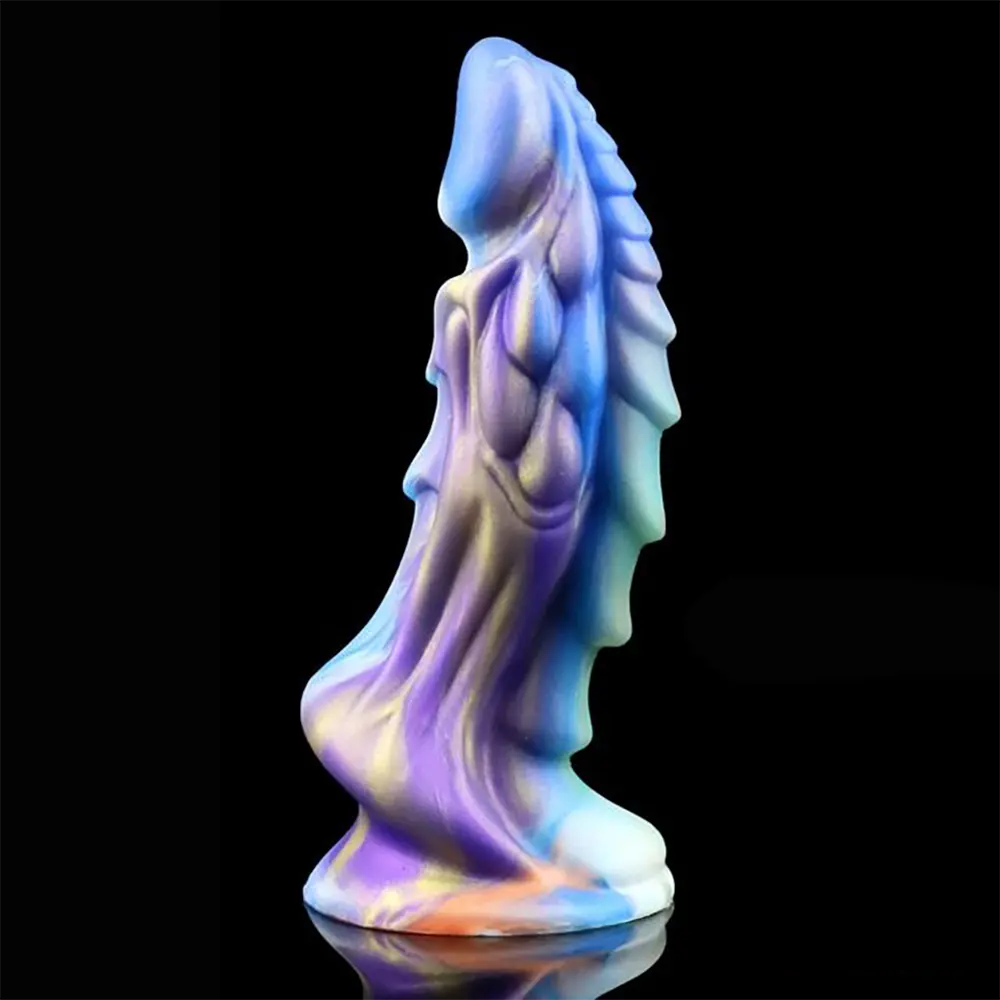 7.67in Silicone Soft Fantasy Dragon Dildo With Suction Cup Sex Toy