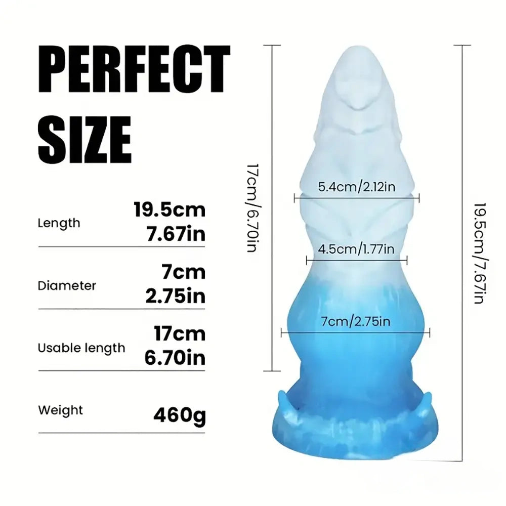 7.67in Silicone Soft Monster Animal Dildo For G-Spot Vaginal Love Sex Toy