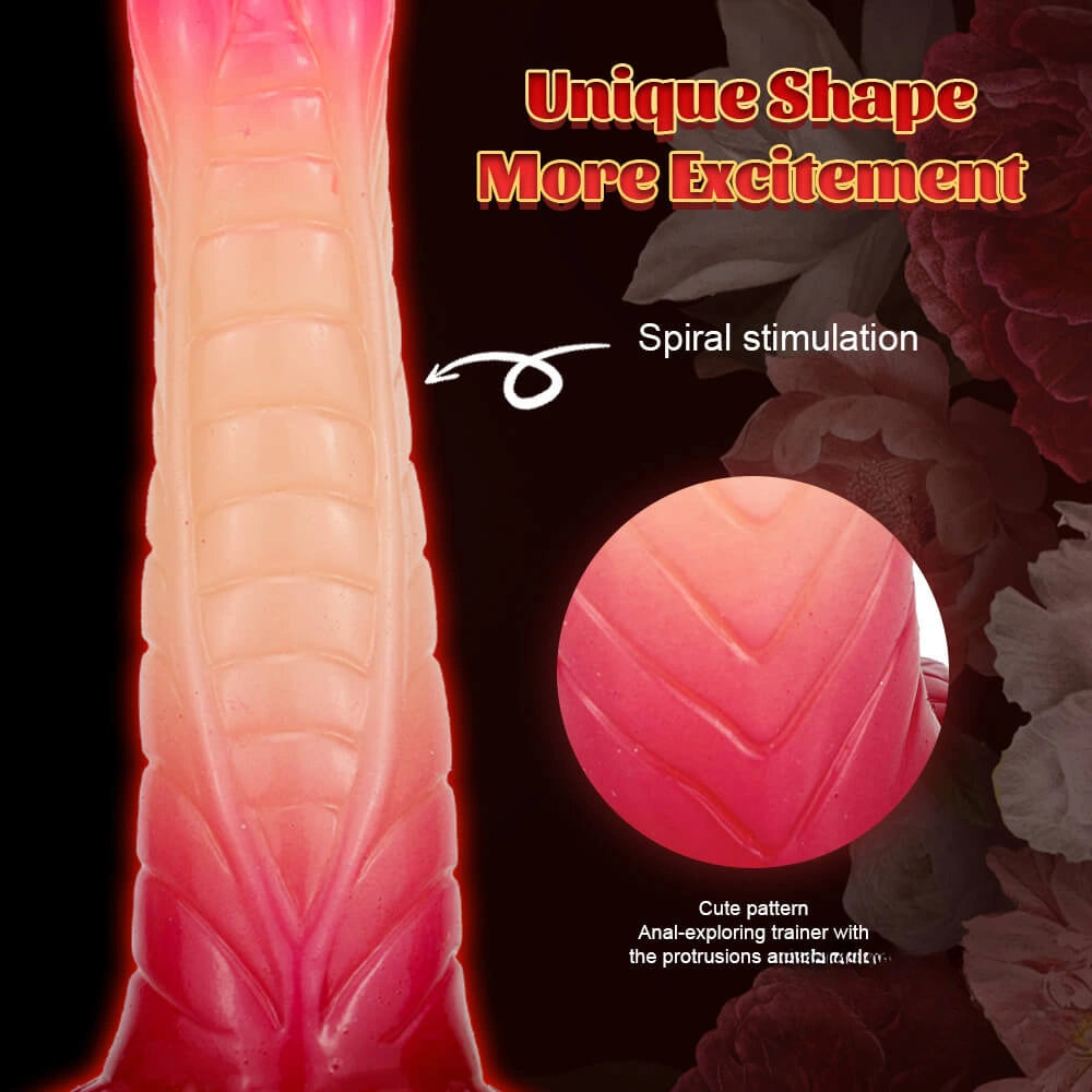 7.67in Snake Dildo Animal Ombre Makeup Odd Dildo For Female