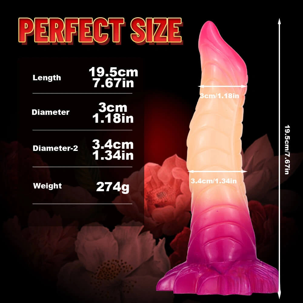 7.67in Snake Dildo Animal Ombre Makeup Odd Dildo For Female