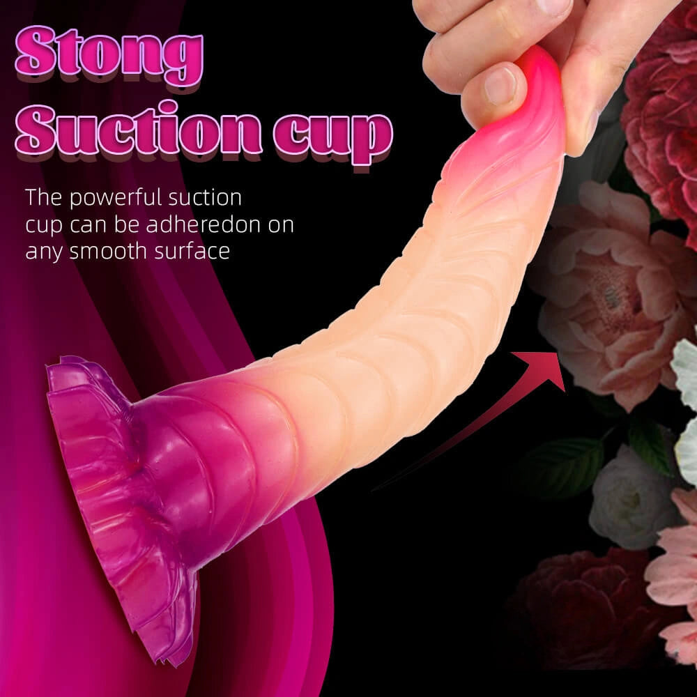 7.67in Snake Dildo Animal Ombre Makeup Odd Dildo For Female