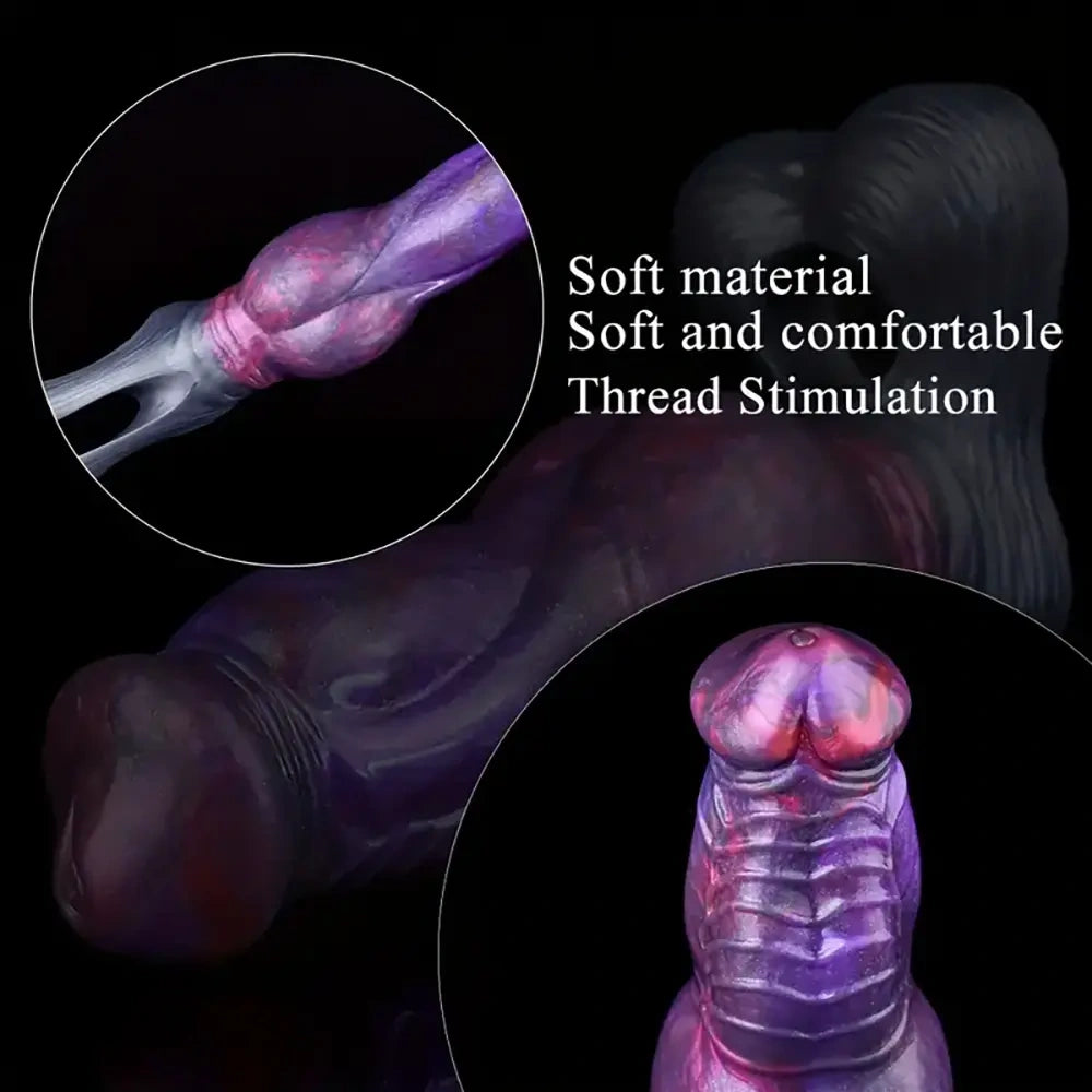 7.67in Soft Silicone Reusable Monster Knot Dildo Sleeve Extender