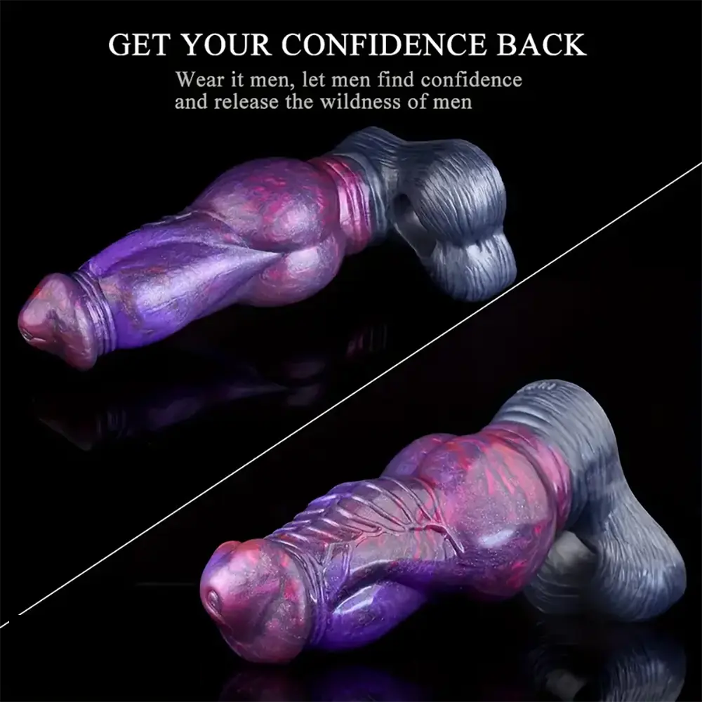 7.67in Soft Silicone Reusable Monster Knot Dildo Sleeve Extender