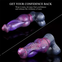 7.67in Soft Silicone Reusable Monster Knot Dildo Sleeve Extender