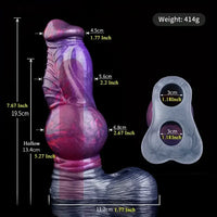 7.67in Soft Silicone Reusable Monster Knot Dildo Sleeve Extender