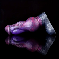 7.67in Soft Silicone Reusable Monster Knot Dildo Sleeve Extender