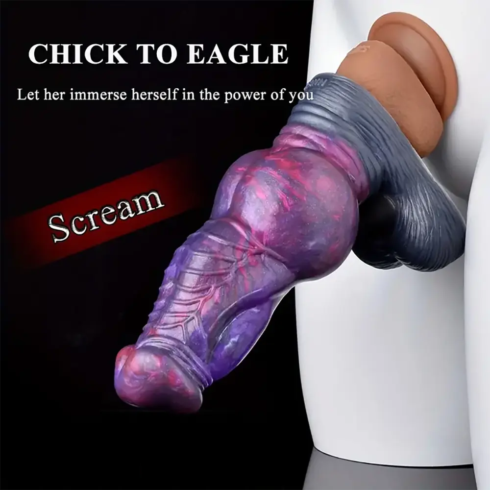 7.67in Soft Silicone Reusable Monster Knot Dildo Sleeve Extender