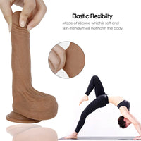 7.67in Women Masturbation Silicone Dildo Vibrating Thrusting Heating Toy