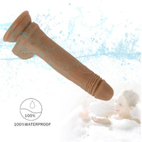 7.67in Women Masturbation Silicone Dildo Vibrating Thrusting Heating Toy