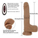 7.67in Women Masturbation Silicone Dildo Vibrating Thrusting Heating Toy