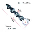 7.68in 7.87in 8.46in Transparent Glass Female Threaded Sex Toy