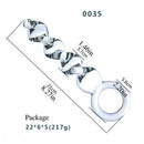 7.68in 7.87in 8.46in Transparent Glass Female Threaded Sex Toy