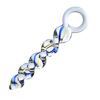 7.68in 7.87in 8.46in Transparent Glass Female Threaded Sex Toy