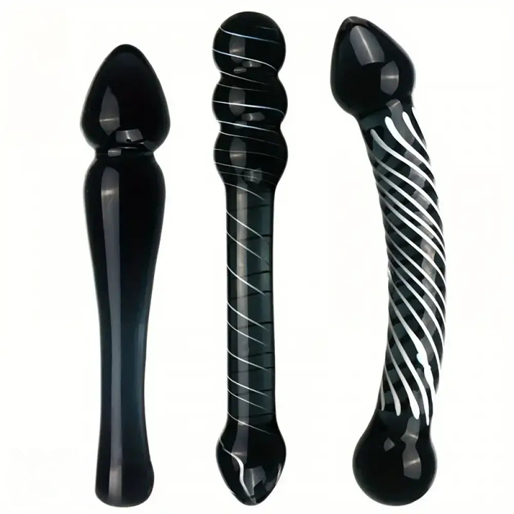 7.68in 7.87in Glass Masturbation Device Dildo For Anal Vaginal Sex Toy