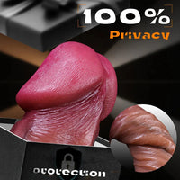7.68in 8.56in 10.43in Large Mushroom Head Liquid Silicone Eggless Dildo