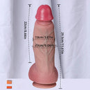 7.68in 9.06in 11.61in Dual Density Silicone Big Soft Dildo Lifelike Cock