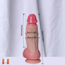 7.68in 9.06in 11.61in Dual Density Silicone Big Soft Dildo Lifelike Cock