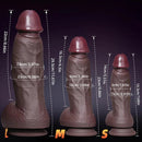 7.68in 9.06in 11.61in Dual Density Silicone Big Soft Dildo Lifelike Cock
