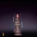 7.68in 9.06in 11.61in Dual Density Silicone Big Soft Dildo Lifelike Cock