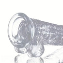 7.68in Clear Real Suction Cup Dildo For G-Spot Anal Stimulation Massager