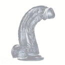 7.68in Clear Real Suction Cup Dildo For G-Spot Anal Stimulation Massager