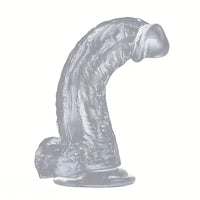 7.68in Clear Real Suction Cup Dildo For G-Spot Anal Stimulation Massager