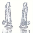 7.68in Clear Real Suction Cup Dildo For G-Spot Anal Stimulation Massager