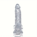 7.68in Clear Real Suction Cup Dildo For G-Spot Anal Stimulation Massager