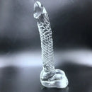 7.68in Crystal Clear Penis Glass Fantasy Dildo Male & Female Masturbator