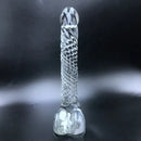 7.68in Crystal Clear Penis Glass Fantasy Dildo Male & Female Masturbator