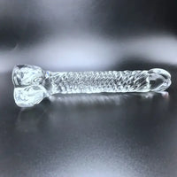 7.68in Crystal Clear Penis Glass Fantasy Dildo Male & Female Masturbator