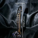 7.68in Crystal Colorful Spiral Textured Glass Dildo For G-Spot Masturbation
