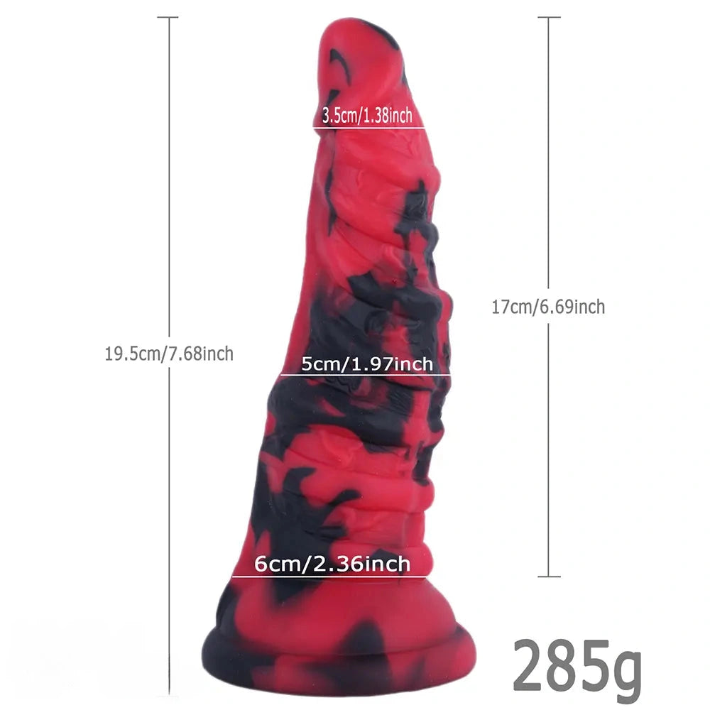 7.68in Fantasy Silicone Monster Soft Dildo For Women Lesbian Erotic Toy